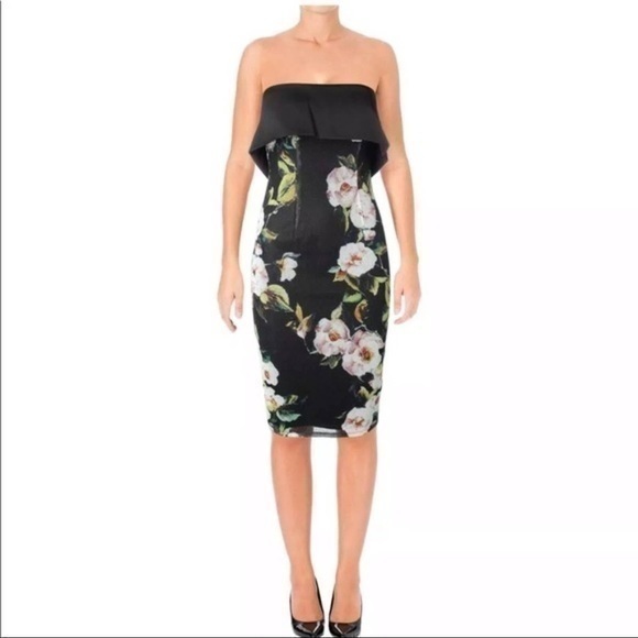 Bariano Australia Strapless Floral Dress - Picture 1 of 12